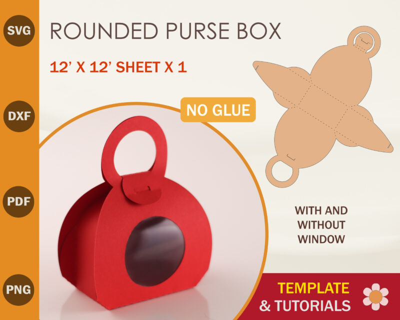 Rounded Purse Box Template