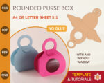 Mini Rounded Purse Box Template