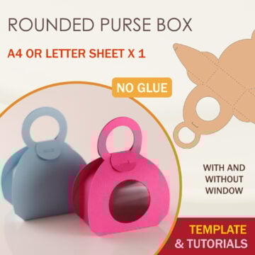 Mini Rounded Purse Box Template