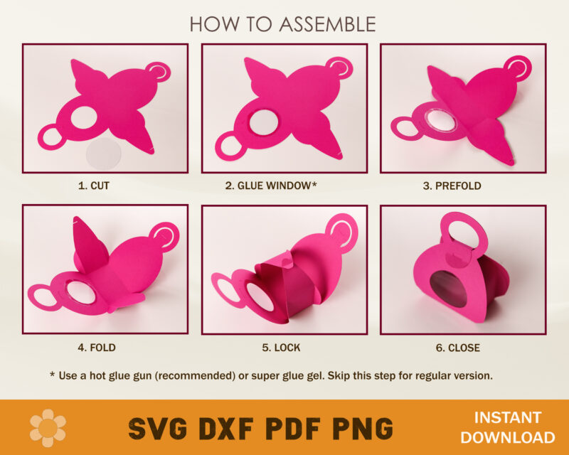 Mini Rounded Purse Box Template