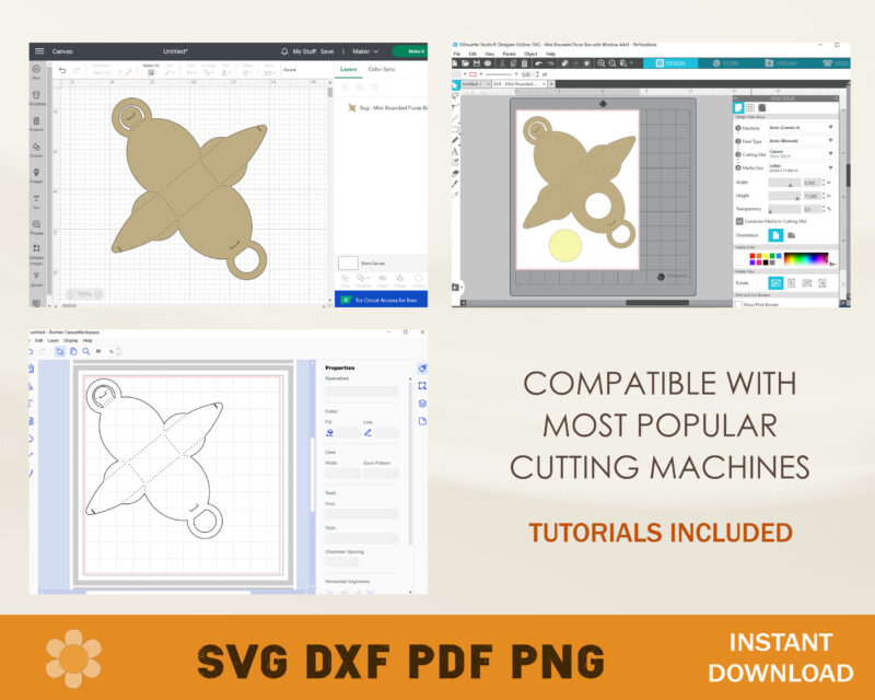 Mini Rounded Purse Box Template