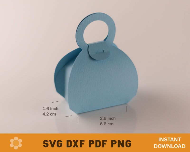 Mini Rounded Purse Box Template