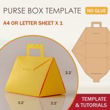 Purse Box No Glue Template