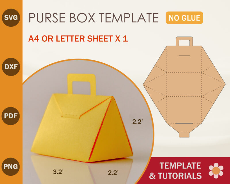 Purse Box No Glue Template