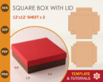 Square Box with Lid Template