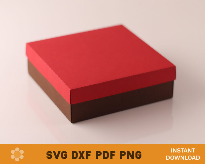 Square Box with Lid Template