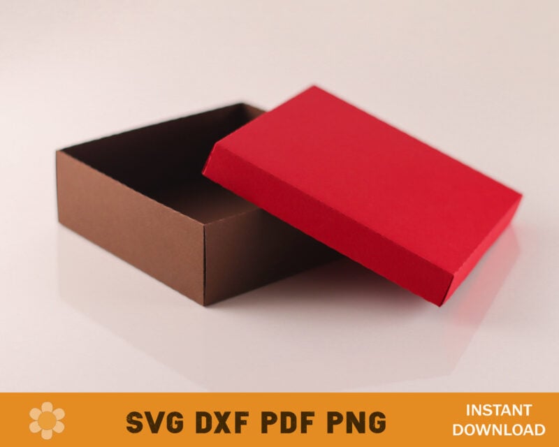 Square Box with Lid Template