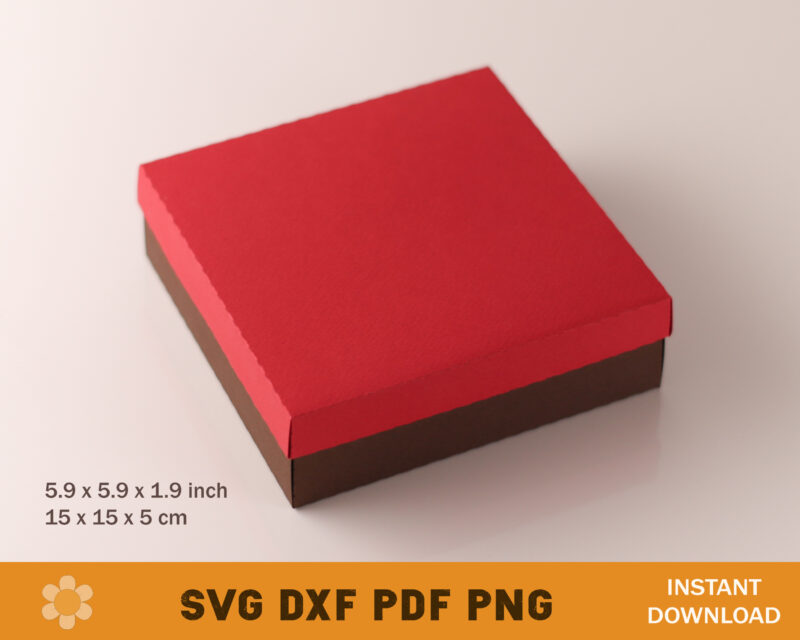 Square Box with Lid Template