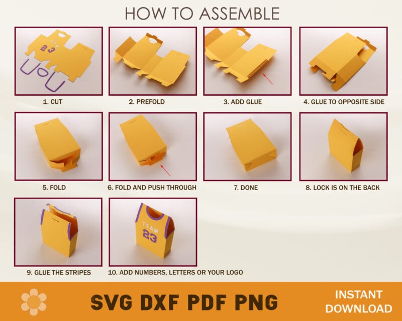 Basketball Jersey Box Template