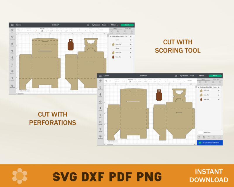 Suitcase Box Template