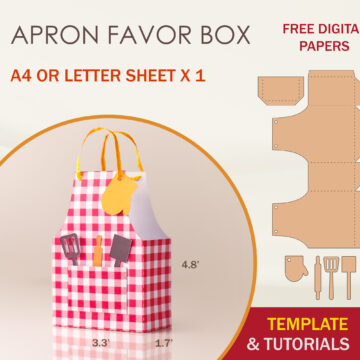 Apron Favor Box Template