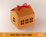 House Box with Bow Template