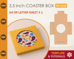 3.5 inch Coaster Box Template