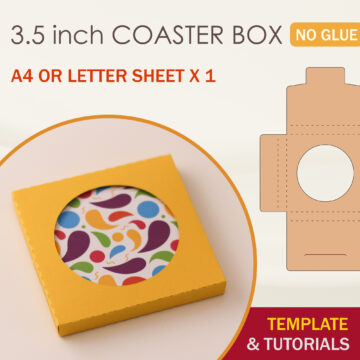 3.5 inch Coaster Box Template