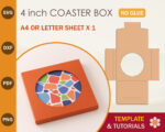 4.0 inch Coaster Box Template