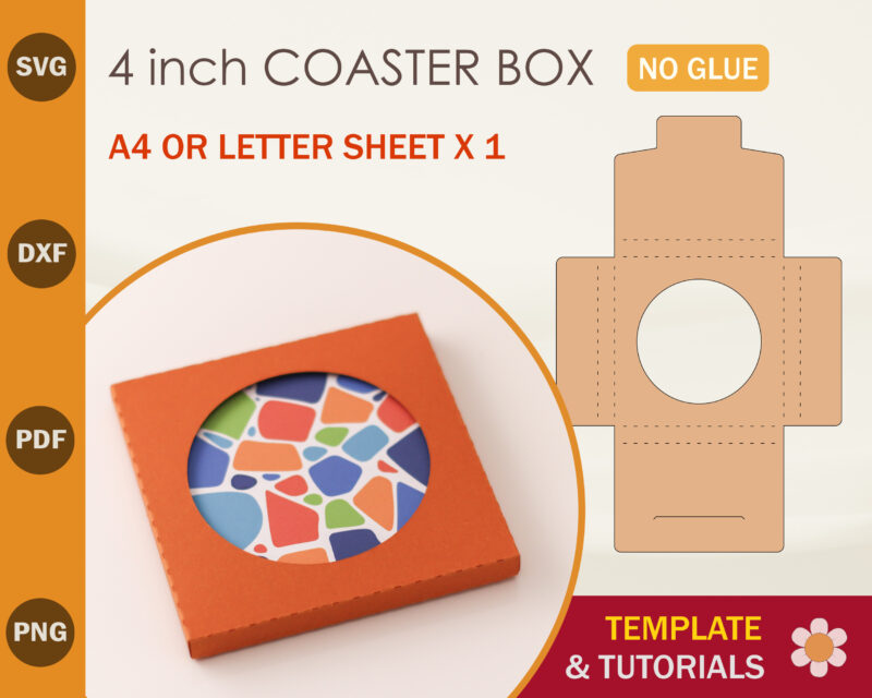 40-inch-coaster-box-A4x1---square-product-display 4.0 inch Coaster Box Template