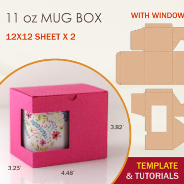 11oz Mug Box Template