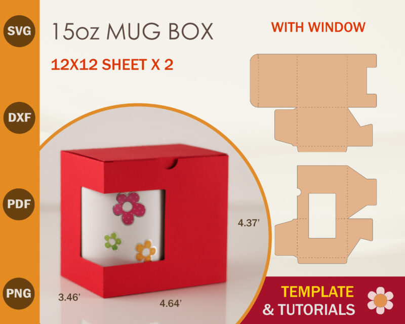 15oz Mug Box Template