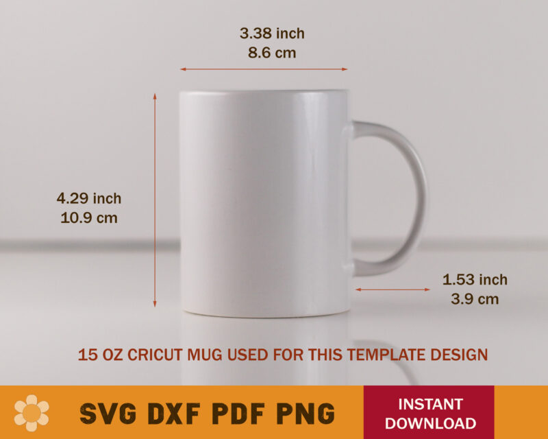 15oz Mug Box Template