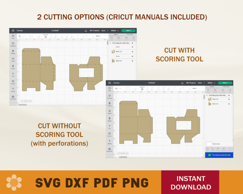 15oz Mug Box Template