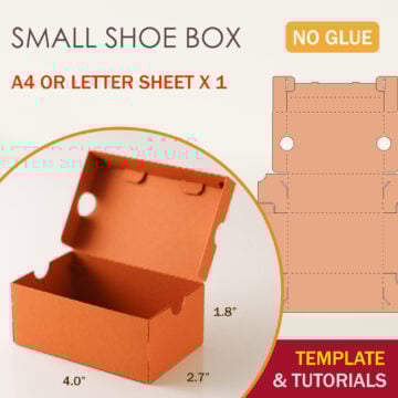 No Glue Small Shoe Box Template