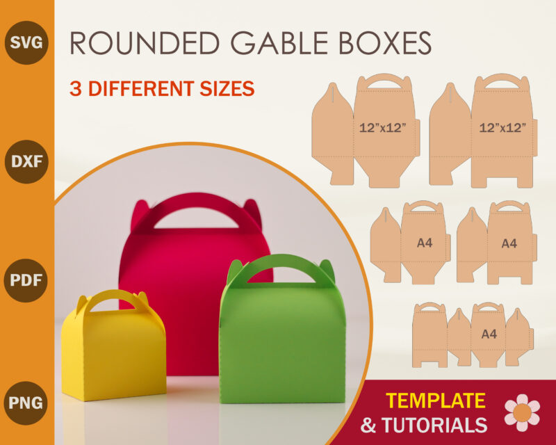 rounded-gable-box-bundle---square-product-display Rounded Gable Box Templates