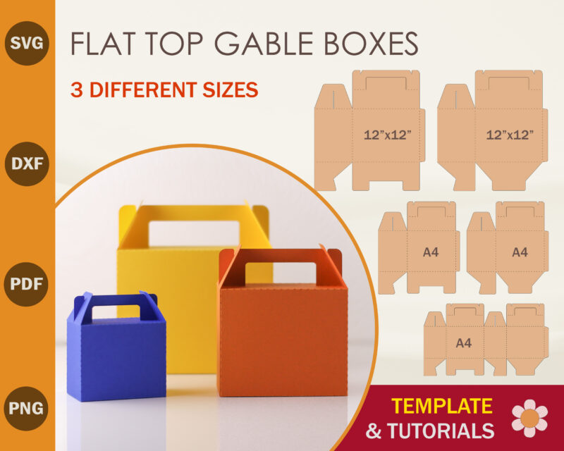 Flat Top Gable Box Templates