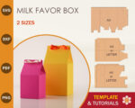 Milk Favor Box Template