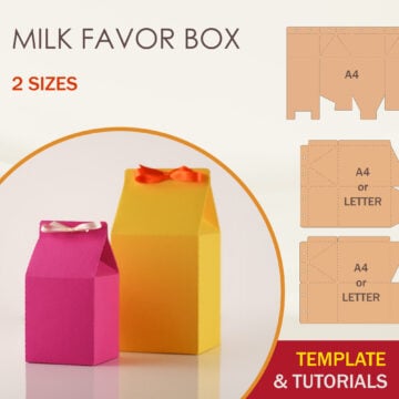 Milk Favor Box Template
