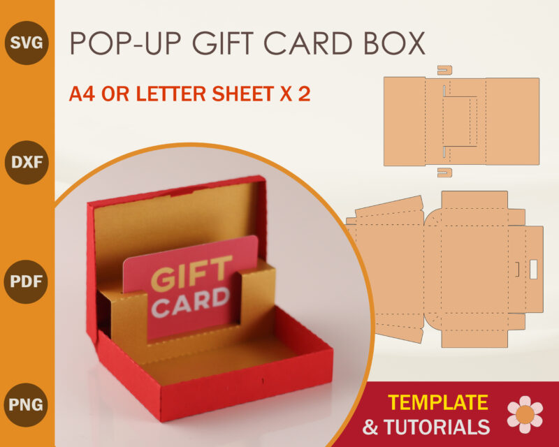 Pop-Up Gift Card Box Template