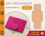 Gift Card Interlock Envelope Template
