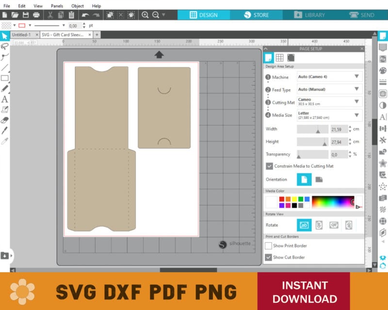 Gift Card Sleeve Template