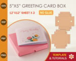 5x5 Greeting Card Box Template