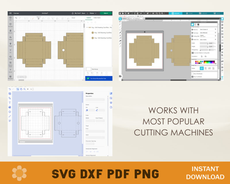 5x5 Greeting Card Box Template