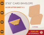 5x5 Greeting Card Envelope Template