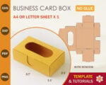 Business Card Box with Window Template