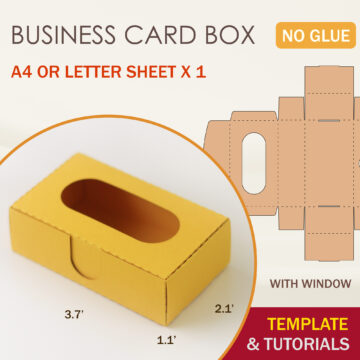 Business Card Box with Window Template