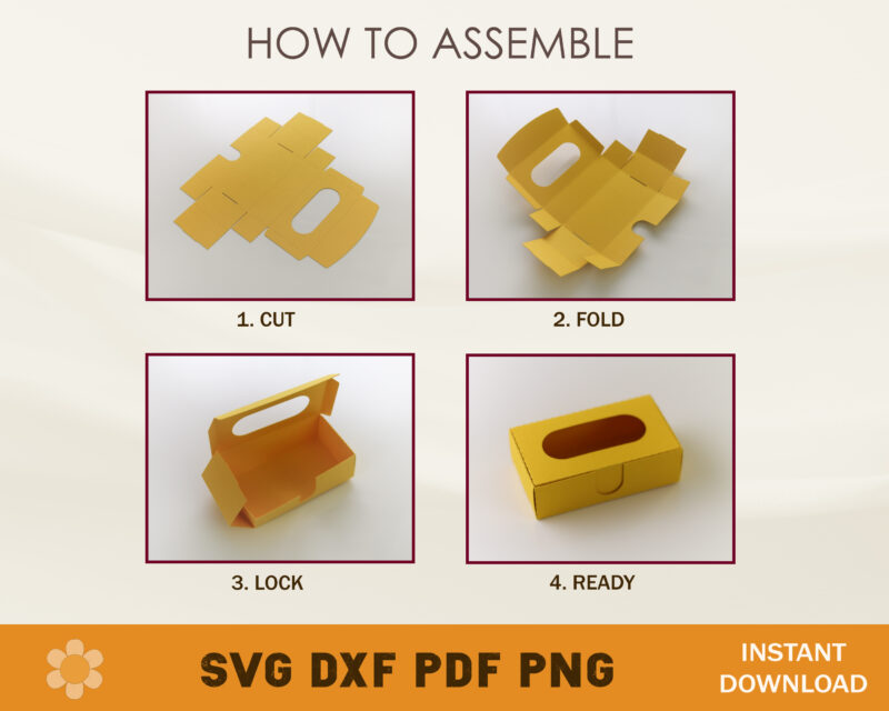 Business Card Box with Window Template