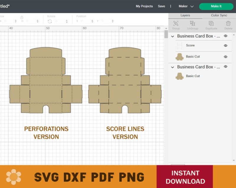 Business Card Box Template
