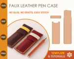 Pen Case Faux Leather Template