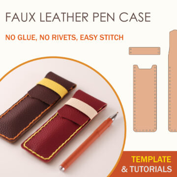 Pen Case Faux Leather Template
