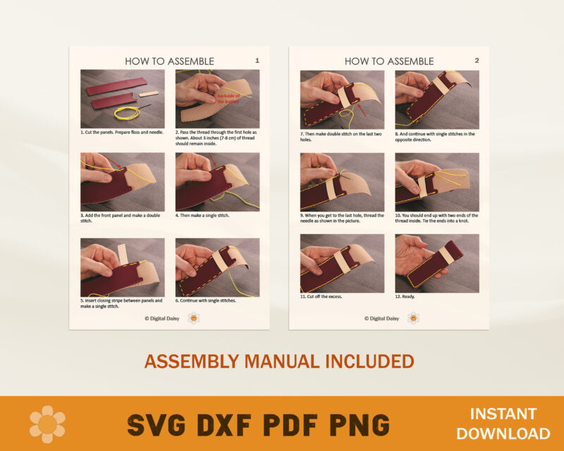 Pen Case Faux Leather Template