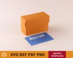 EU UK Business Card Box SVG Template