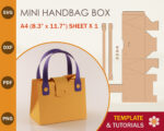 Handbag Box SVG Template