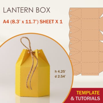 Small Lantern Box SVG Template