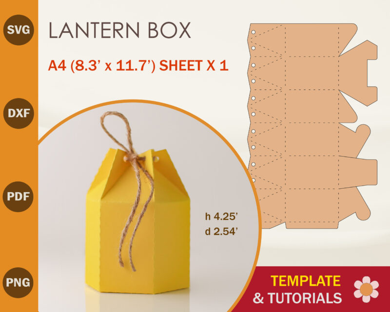 hexagon-lantern-box-A4x1---product-display-square Small Lantern Box SVG Template