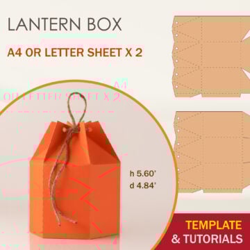 Lantern Hexagon Box SVG Template