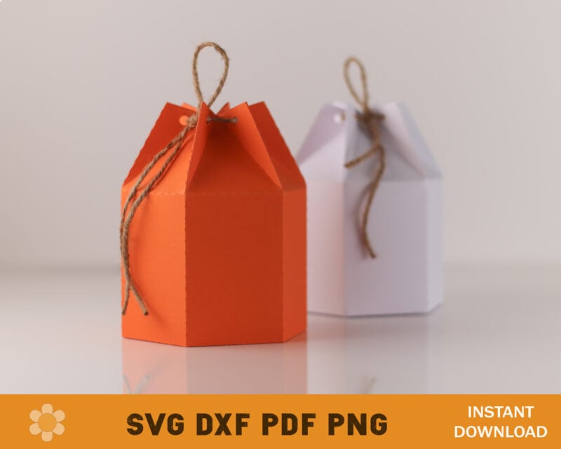 Lantern Hexagon Box SVG Template