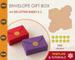 Envelope Gift Box SVG Template
