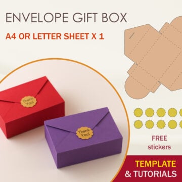 Envelope Gift Box SVG Template